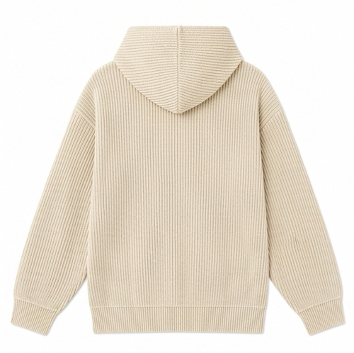 Cream Rib Hoodie
