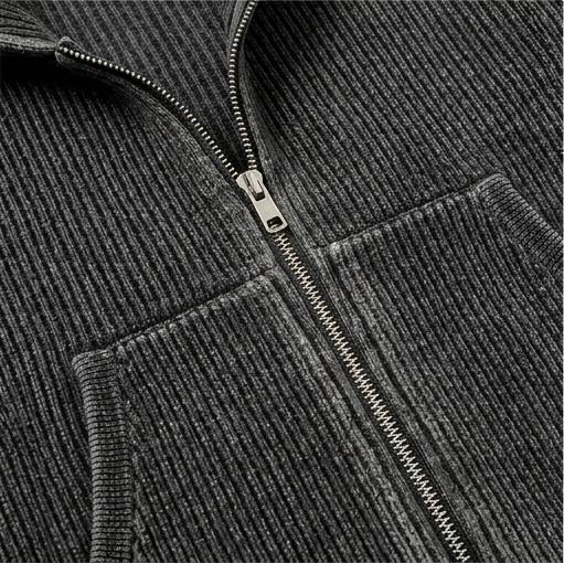 Black Rib Hoodie